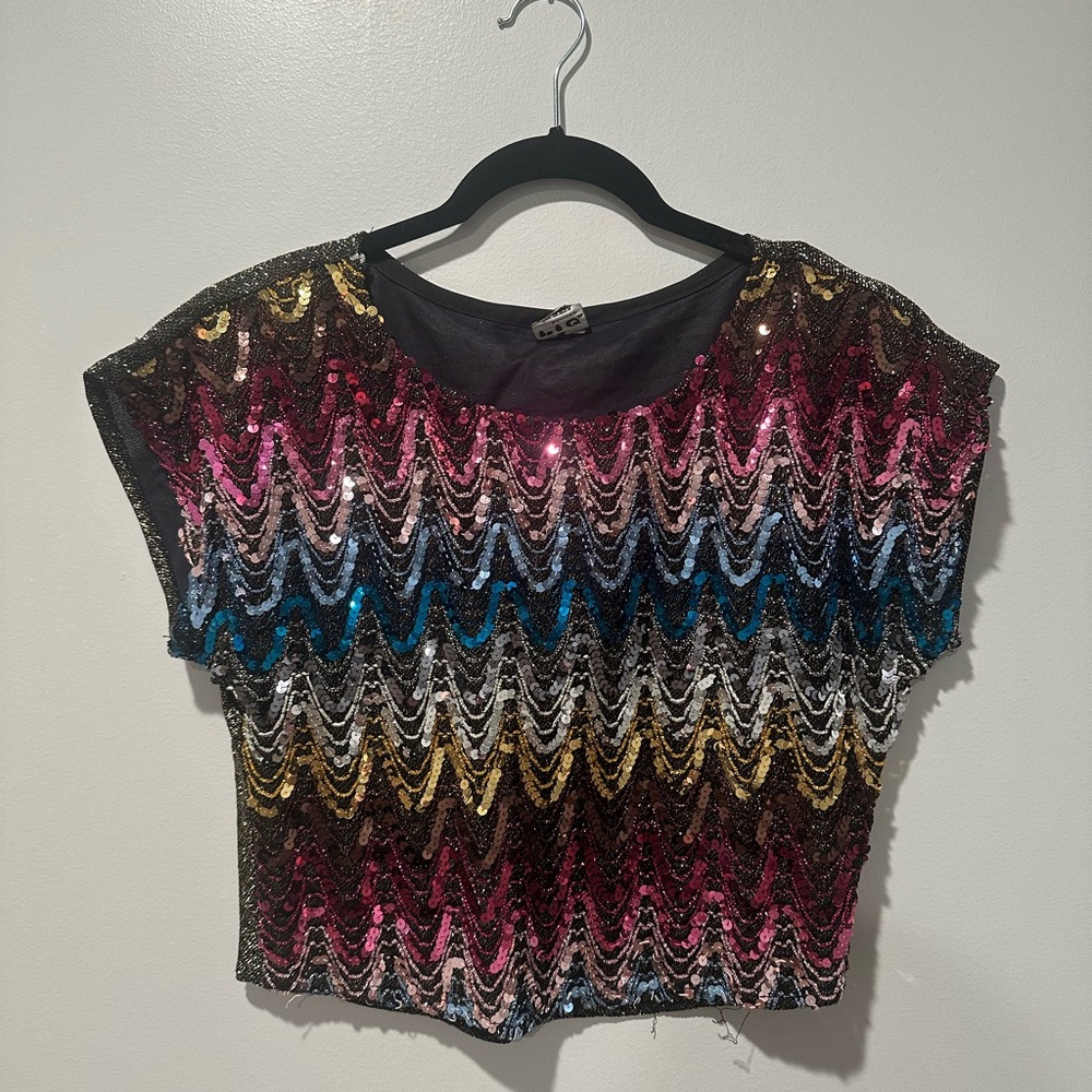Vintage Rio Sequin Crop Top